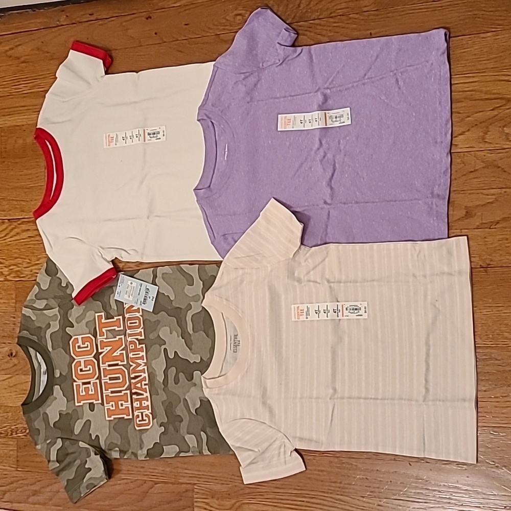 4 ITEMS TODDLER BOYS JUMPING BEANS & OKIE DOKIE SHORT SLEEVE TEES ALL SIZE 4T